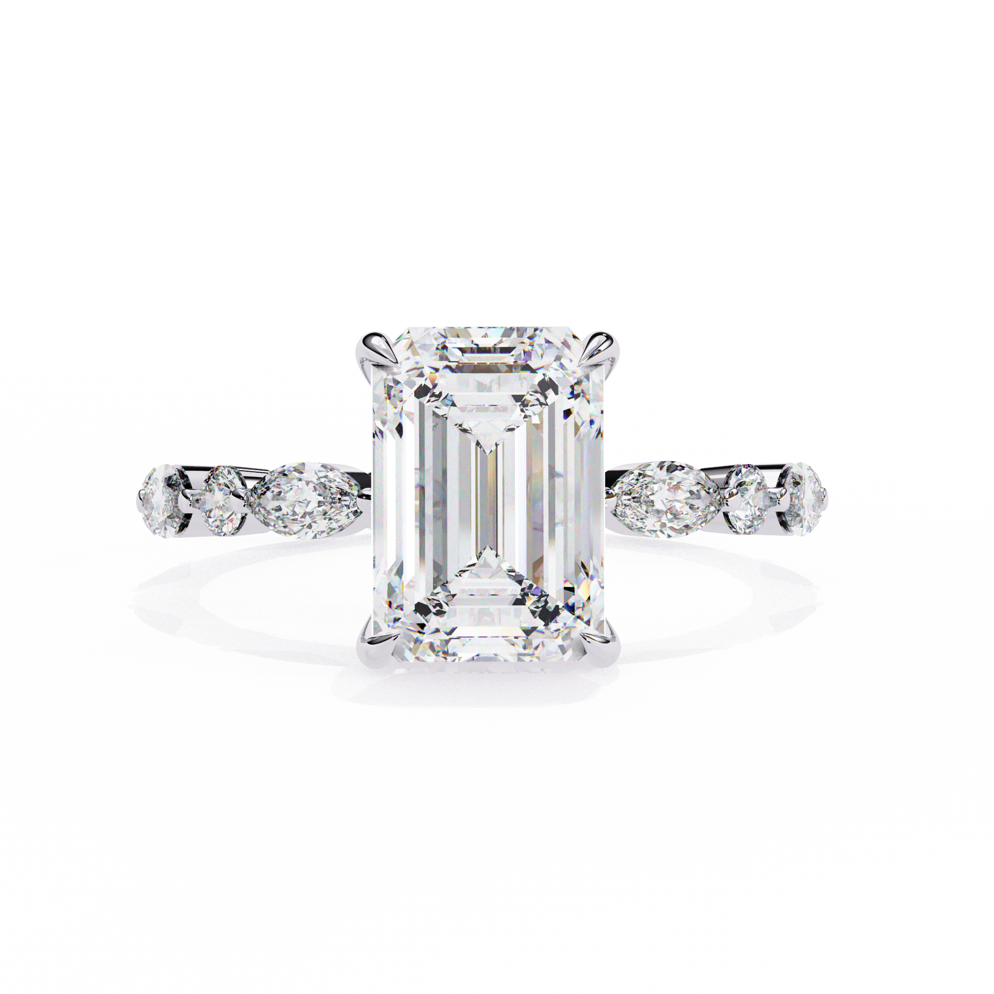 2.00 CT Emerald Cut Diamond Engagement Ring - Ulight Jewels