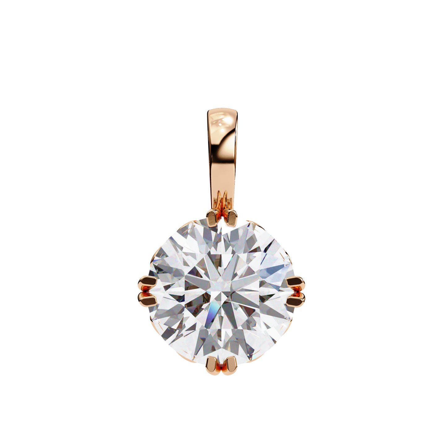 2.00  CT Round Cut Diamond Pendant