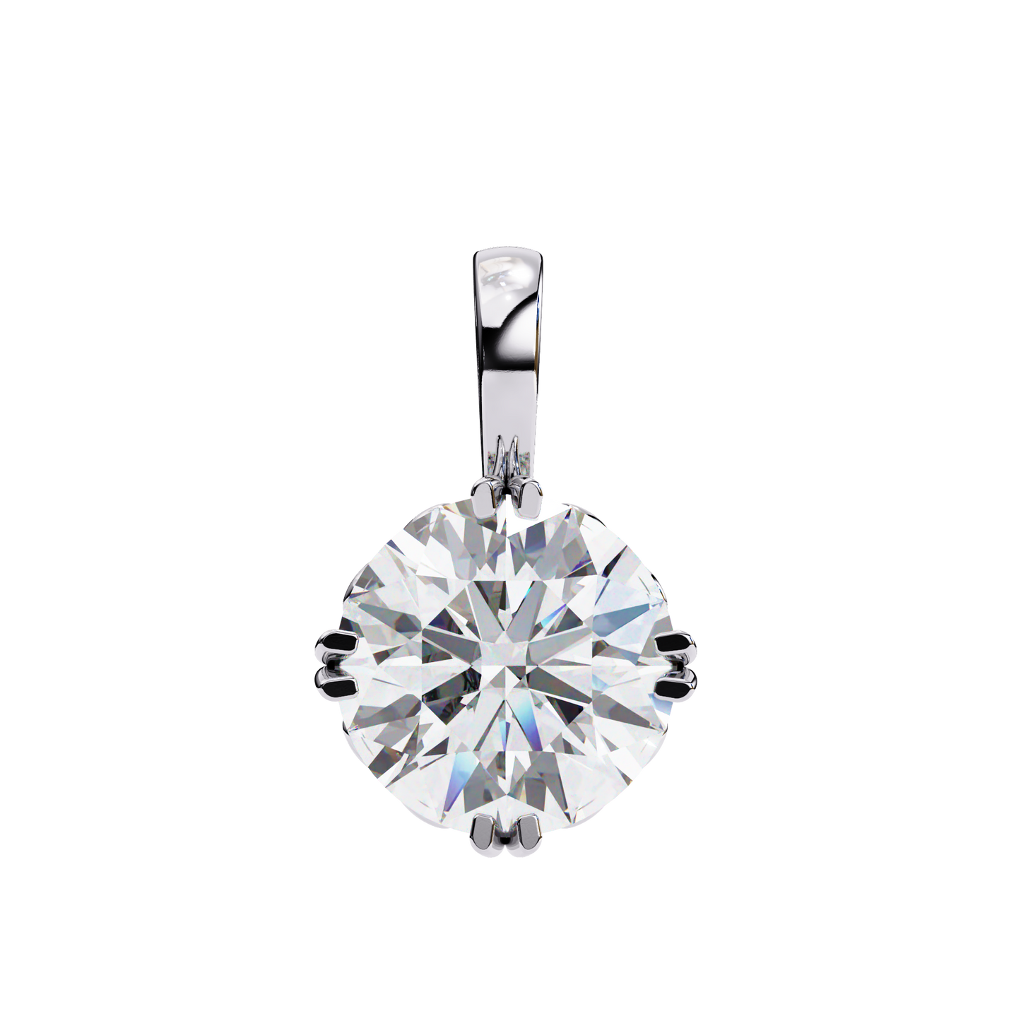 2.00  CT Round Cut Diamond Pendant - Ulight Jewels