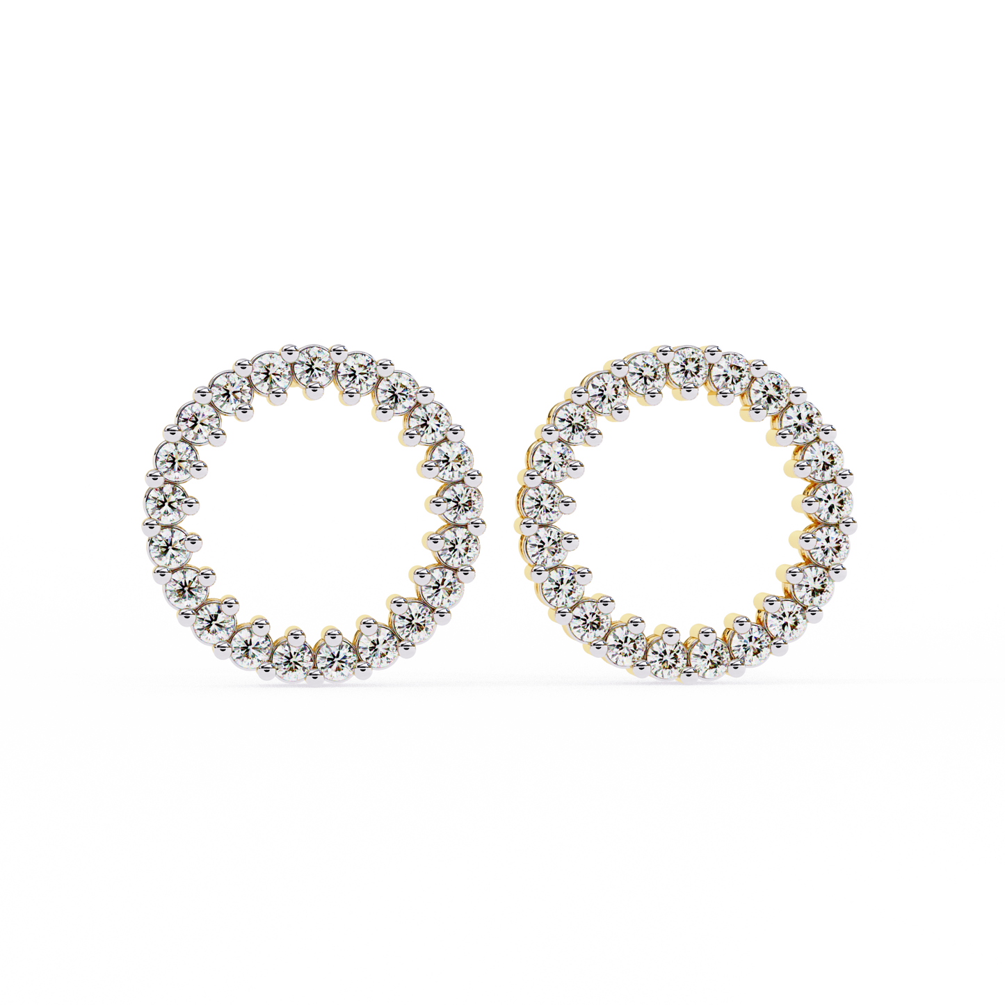 0.40 CT Round Cut Diamond Earrings