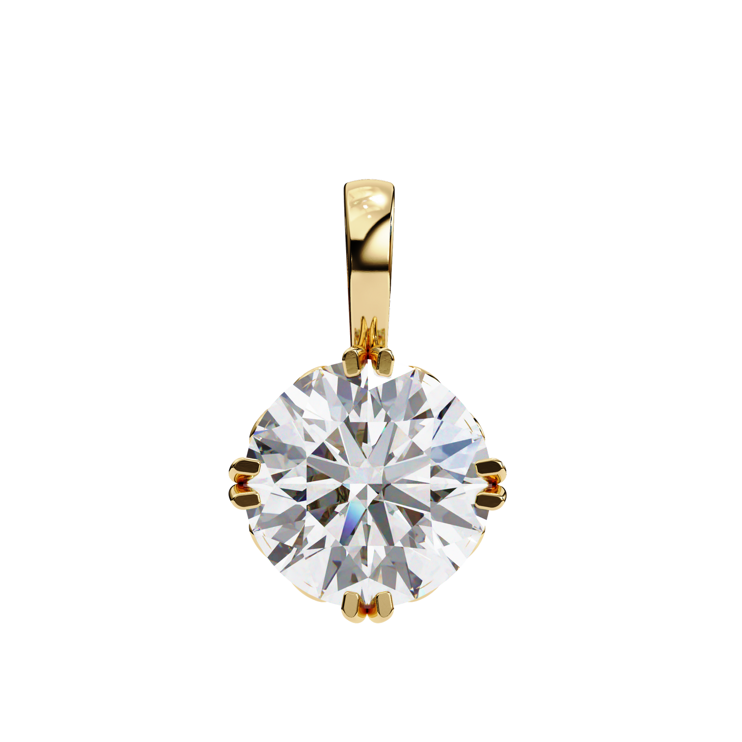 2.00  CT Round Cut Diamond Pendant