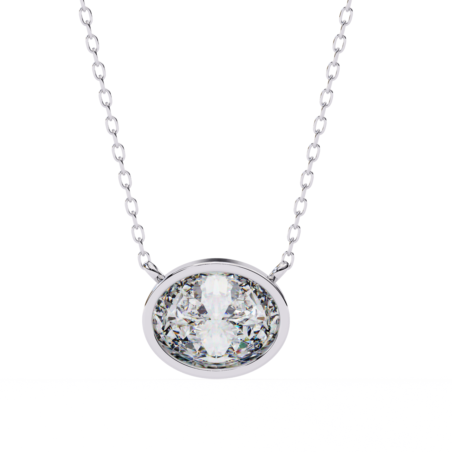 0.75 CT Oval Cut Diamond Pendant