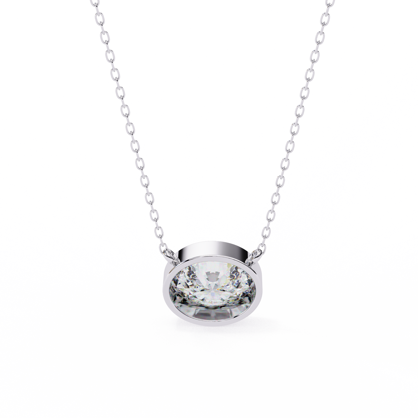 0.75 CT Oval Cut Diamond Pendant