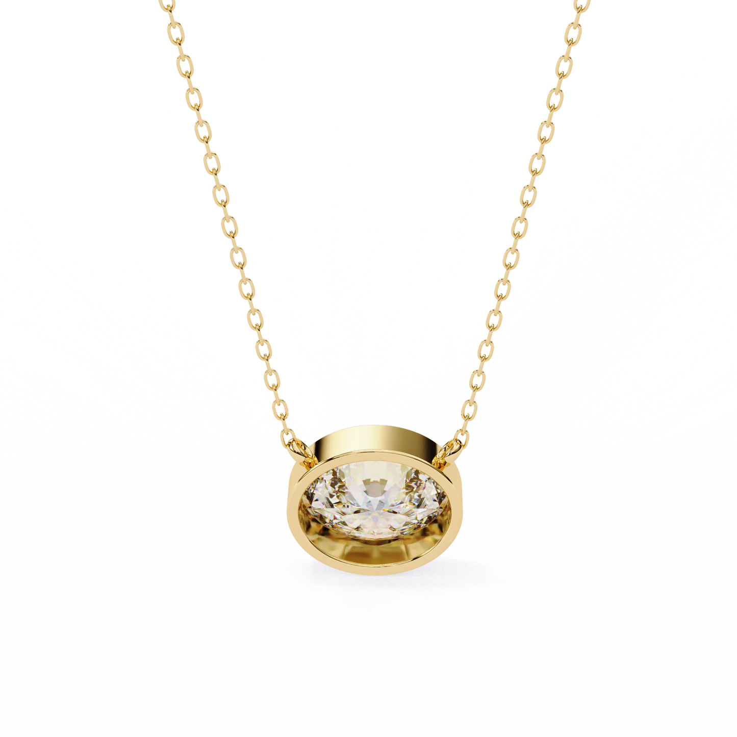 0.75 CT Oval Cut Diamond Pendant