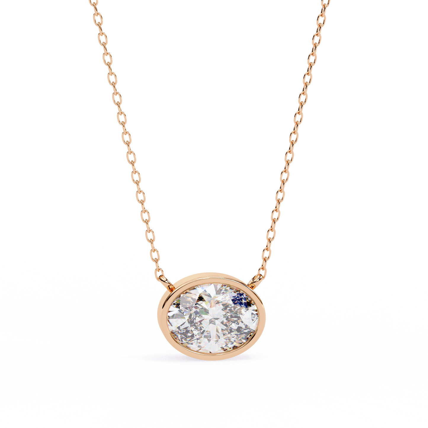 0.75 CT Oval Cut Diamond Pendant