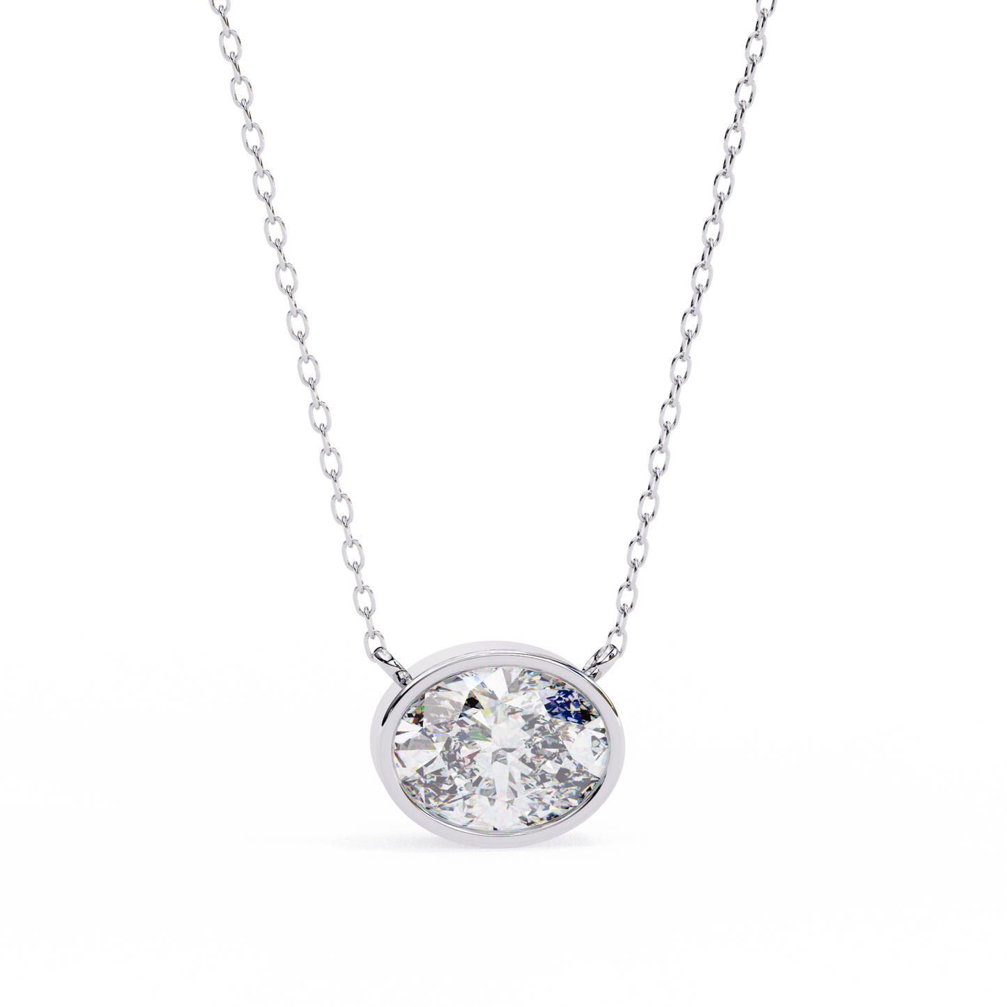 0.75 CT Oval Cut Diamond Pendant