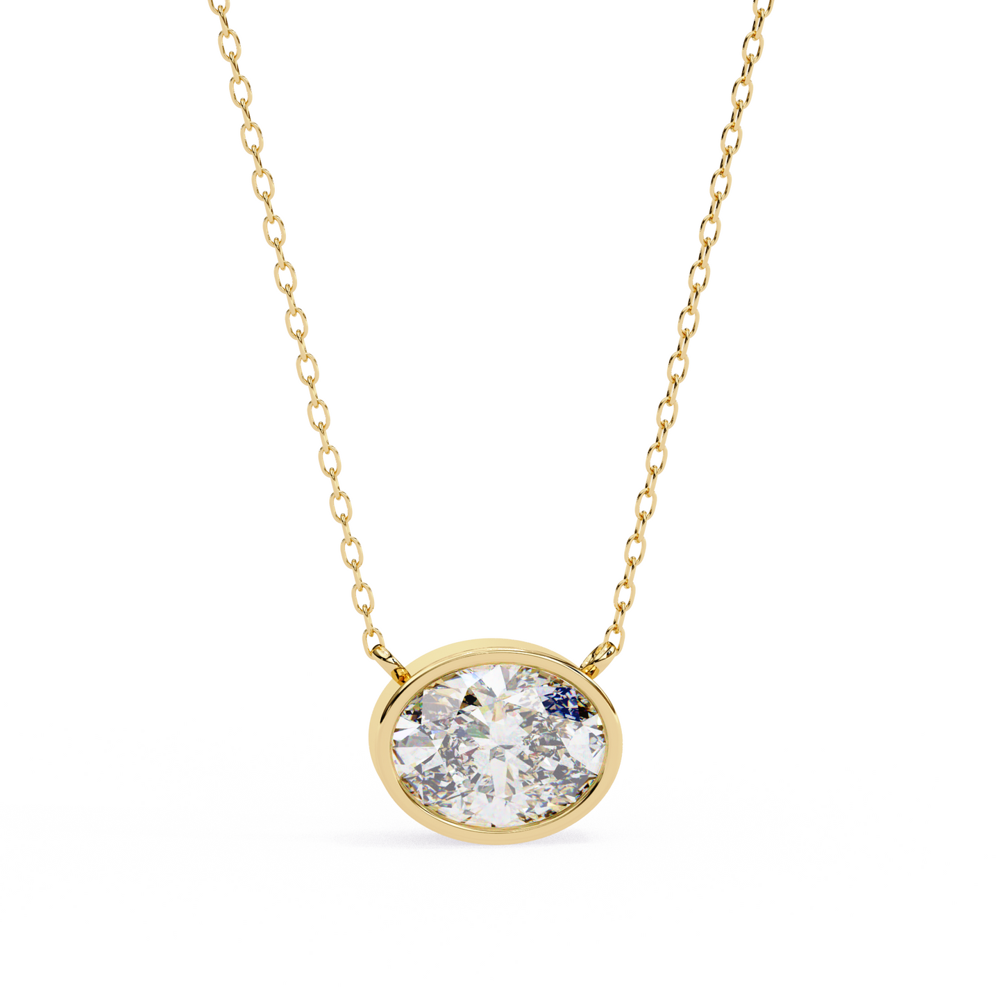 0.75 CT Oval Cut Diamond Pendant