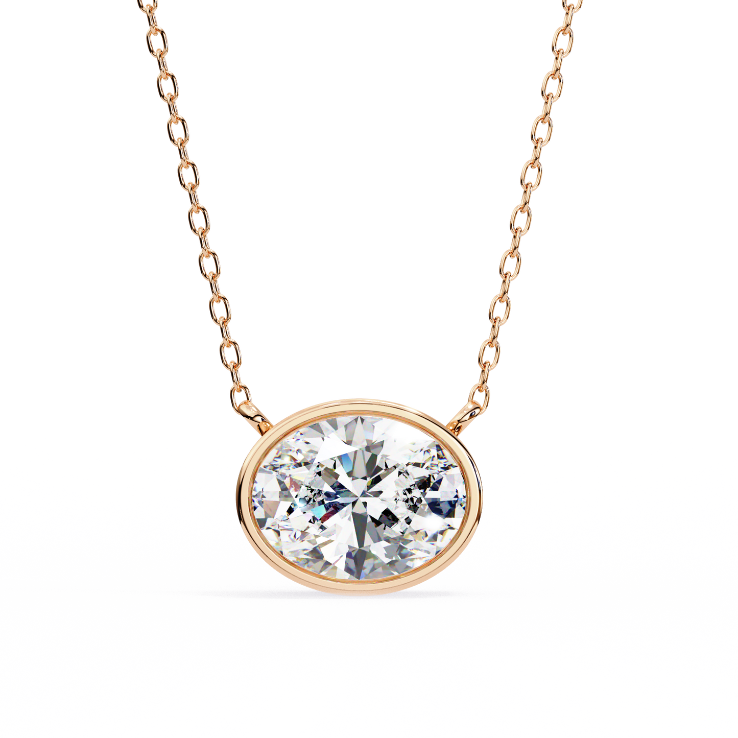 0.75 CT Oval Cut Diamond Pendant