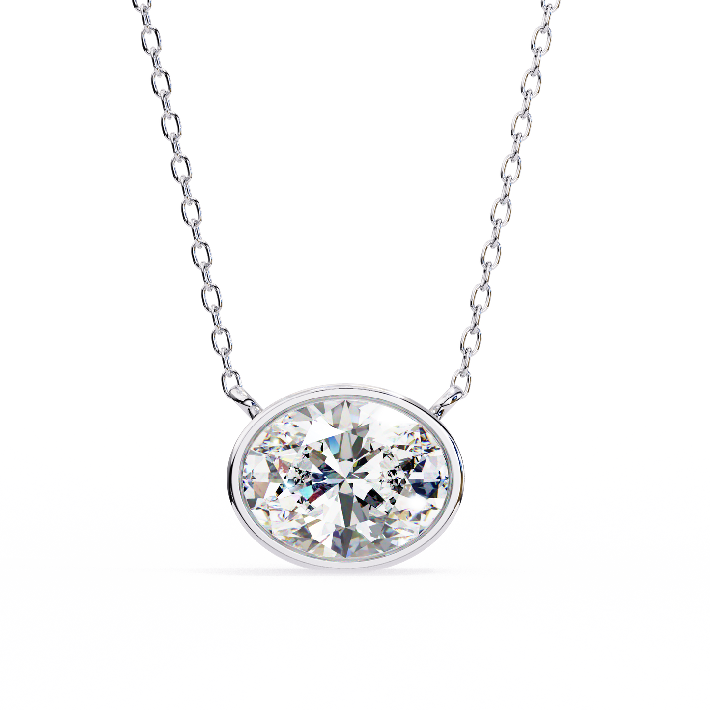 0.75 CT Oval Cut Diamond Pendant