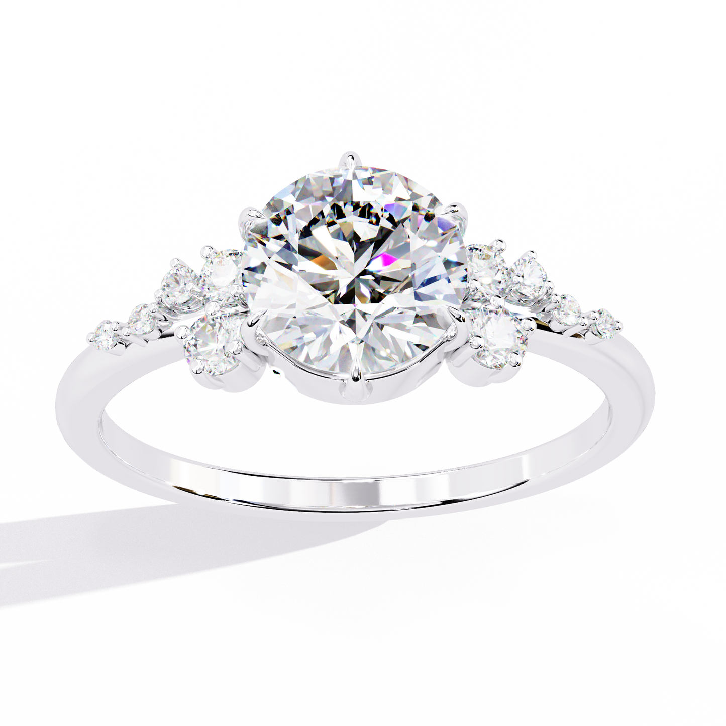 1.25CT Round Cut Diamond Engagement Ring