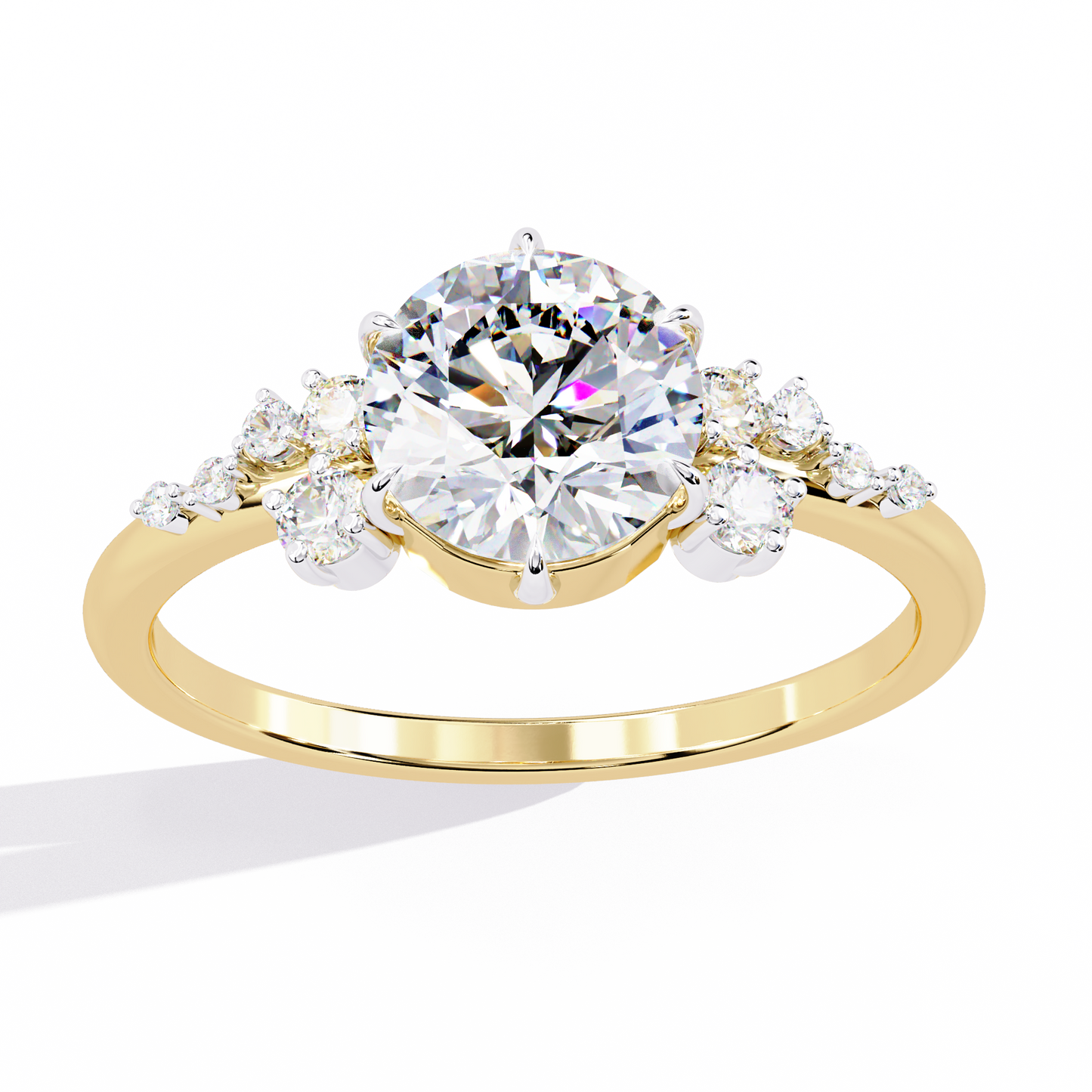 1.25CT Round Cut Diamond Engagement Ring