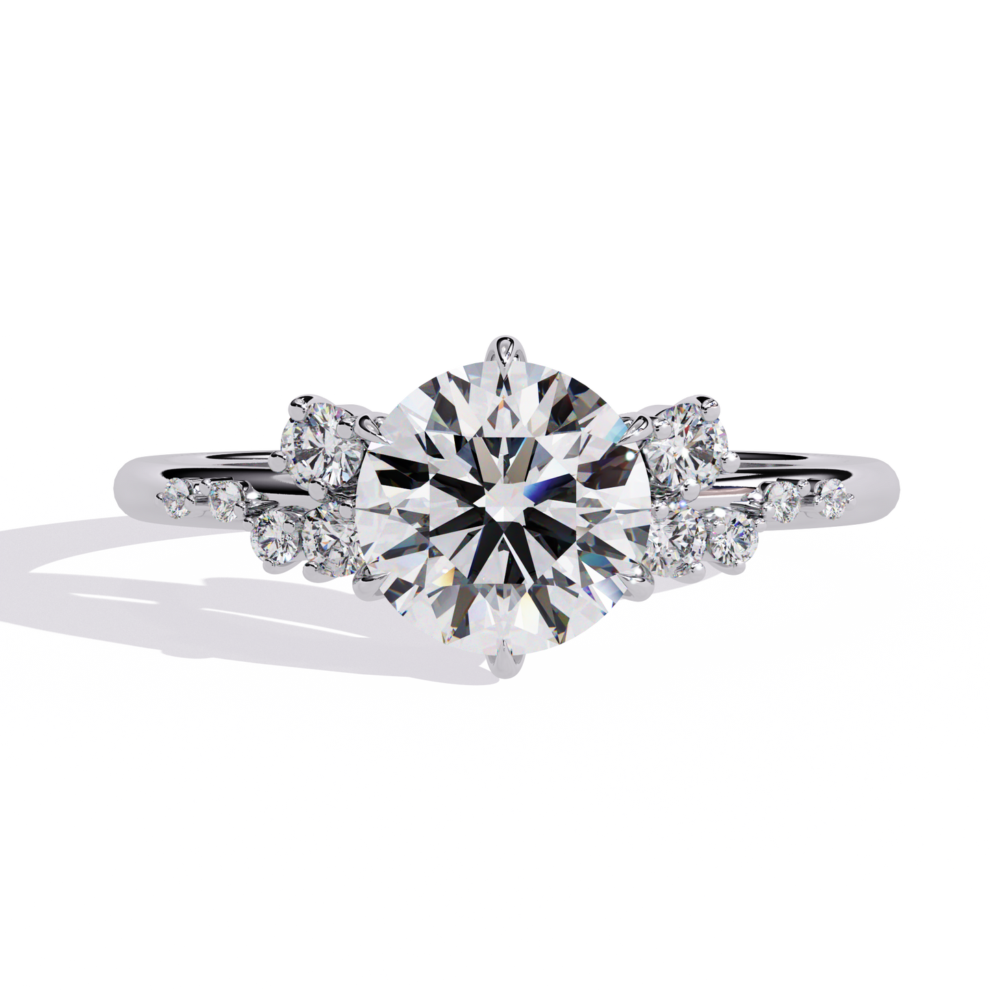 1.25CT Round Cut Diamond Engagement Ring - Ulight Jewels