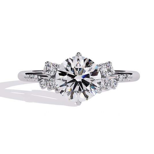 1.25CT Round Cut Diamond Engagement Ring - Ulight Jewels