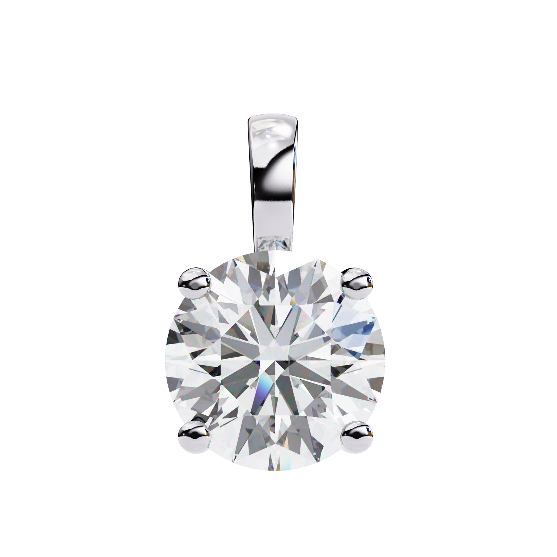 2.00 CT Round Cut Diamond Pendant - Ulight Jewels