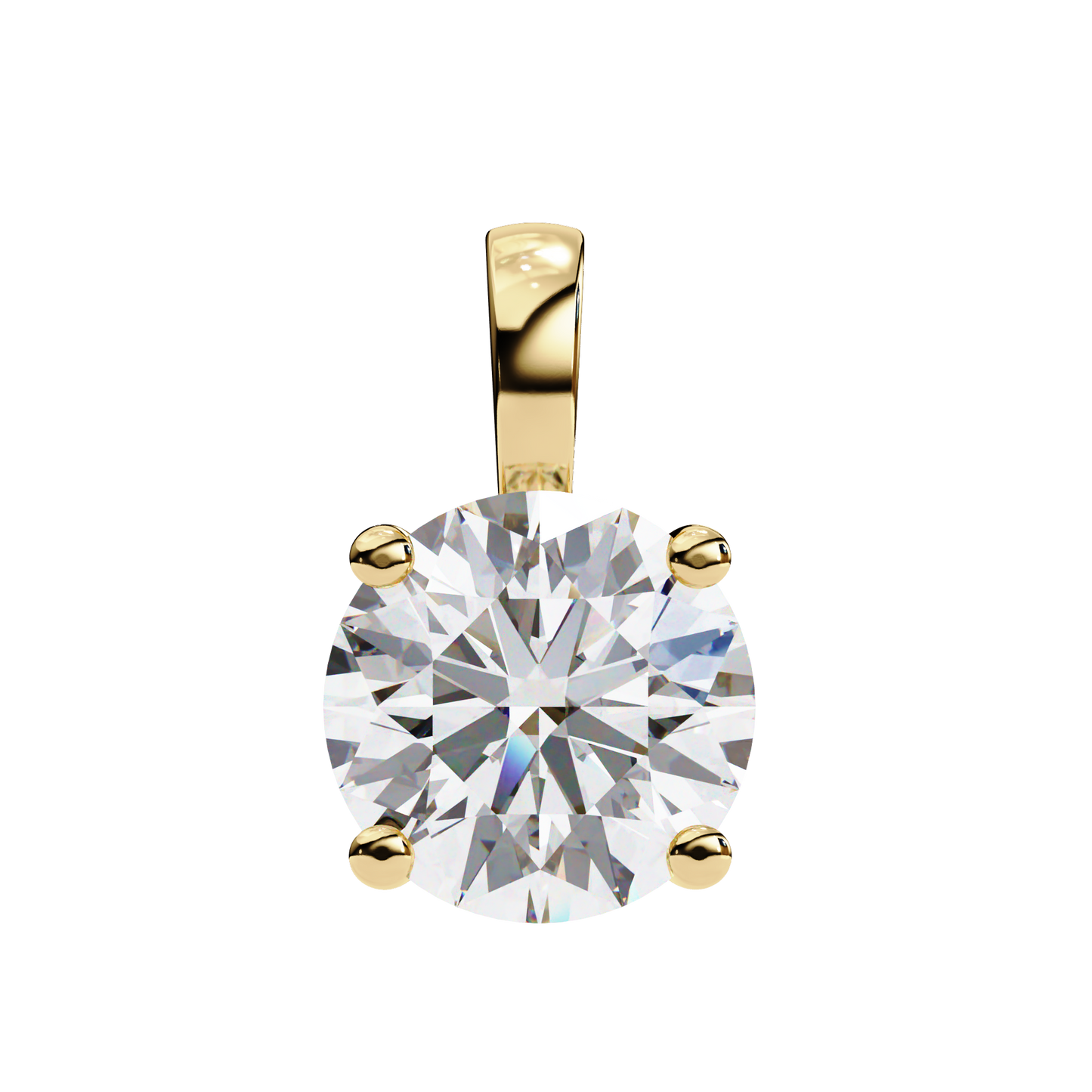 2.00 CT Round Cut Diamond Pendant