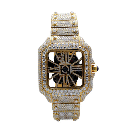 Full Yellow Luxury Diamond Studded Watch - Ulight Jewels