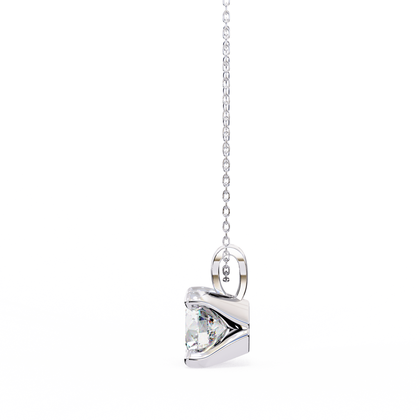 2.00 CT Round Cut Diamond Pendant