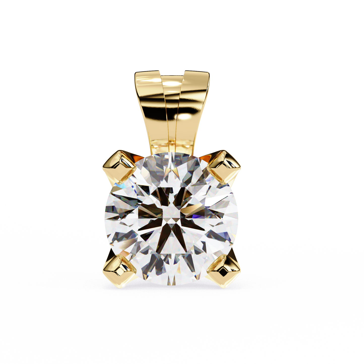 2.00 CT Round Cut Diamond Pendant