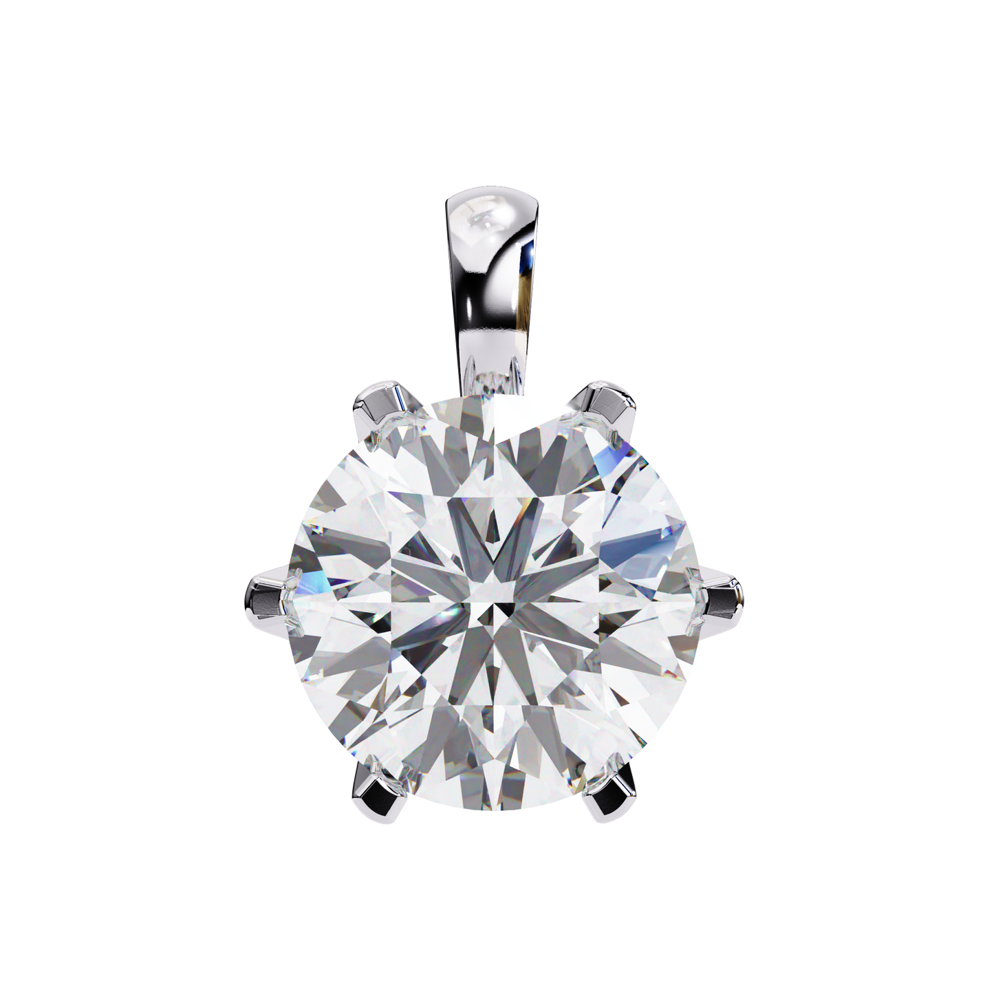 2.10 CT Round Cut Diamond Pendant - Ulight Jewels