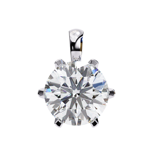 2.10 CT Round Cut Diamond Pendant - Ulight Jewels