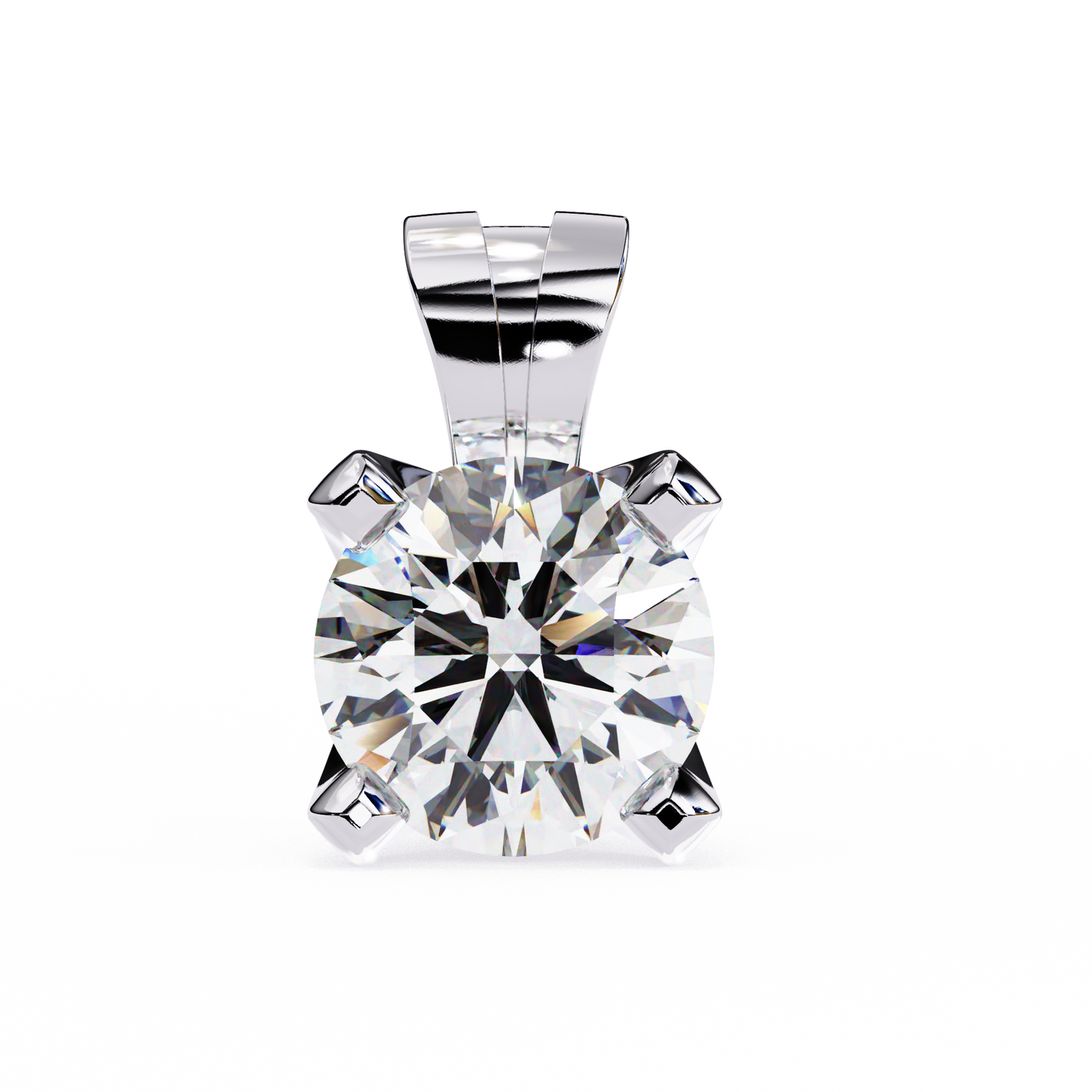 2.00 CT Round Cut Diamond Pendant - Ulight Jewels