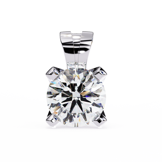 2.00 CT Round Cut Diamond Pendant - Ulight Jewels