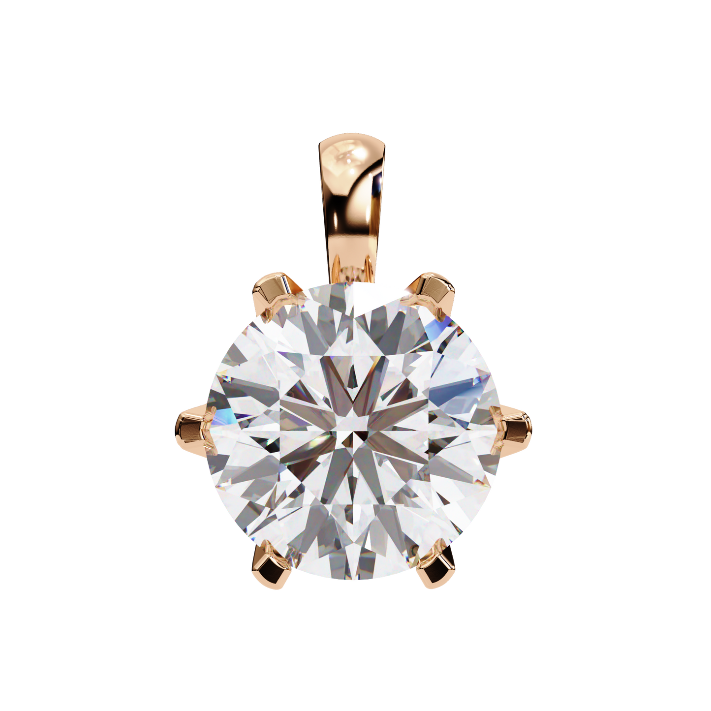 2.10 CT Round Cut Diamond Pendant