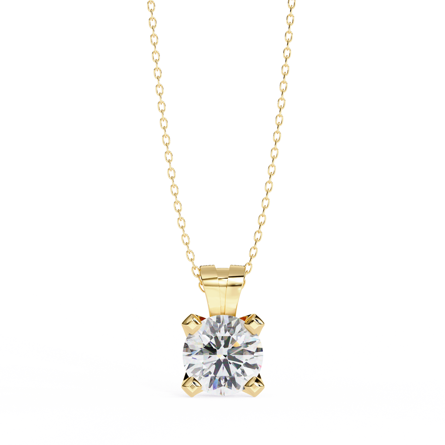 2.00 CT Round Cut Diamond Pendant