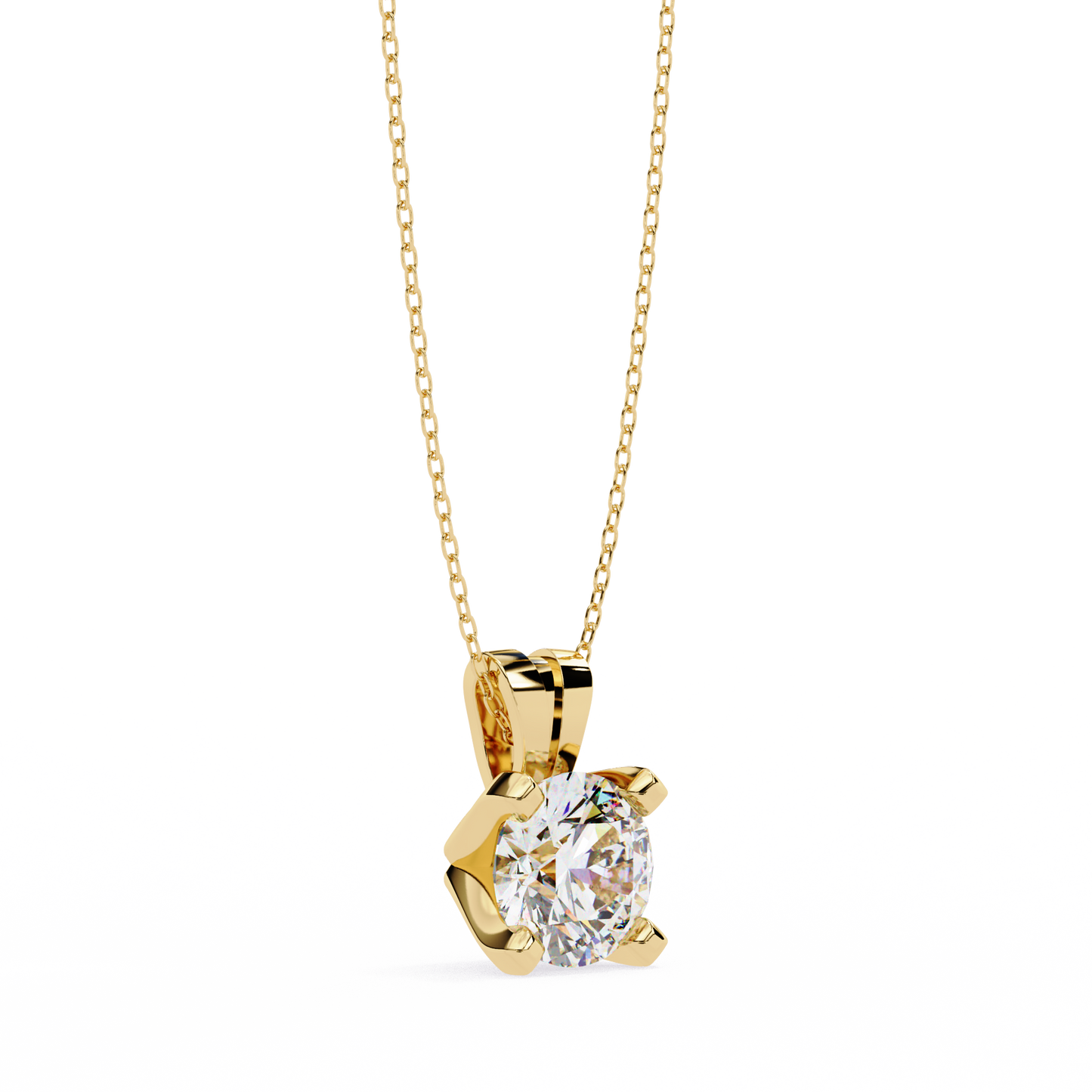 2.00 CT Round Cut Diamond Pendant