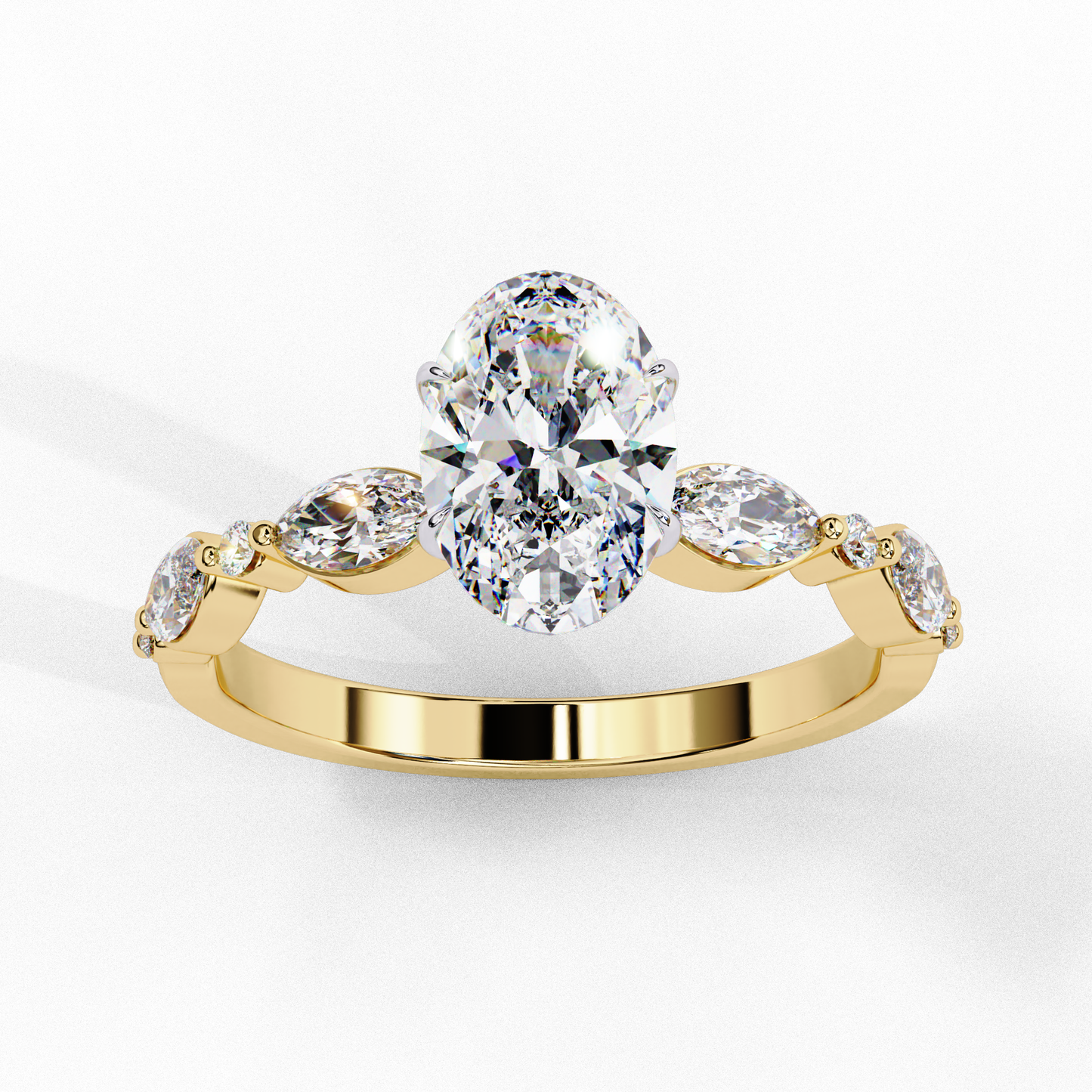 1.50 CT OVAL Cut Diamond Engagement Ring