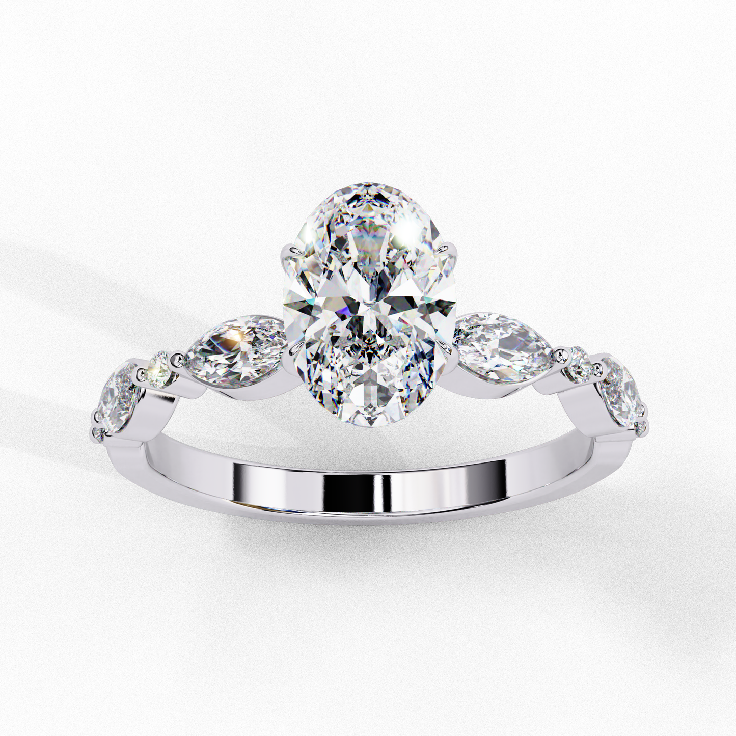 1.50 CT OVAL Cut Diamond Engagement Ring