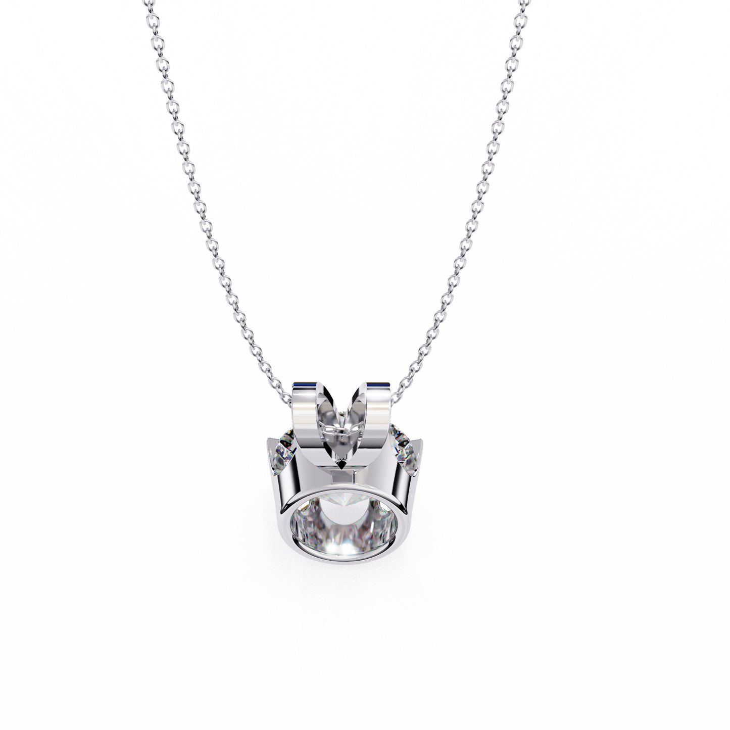 2.00 CT  Round Cut Diamond Pendant