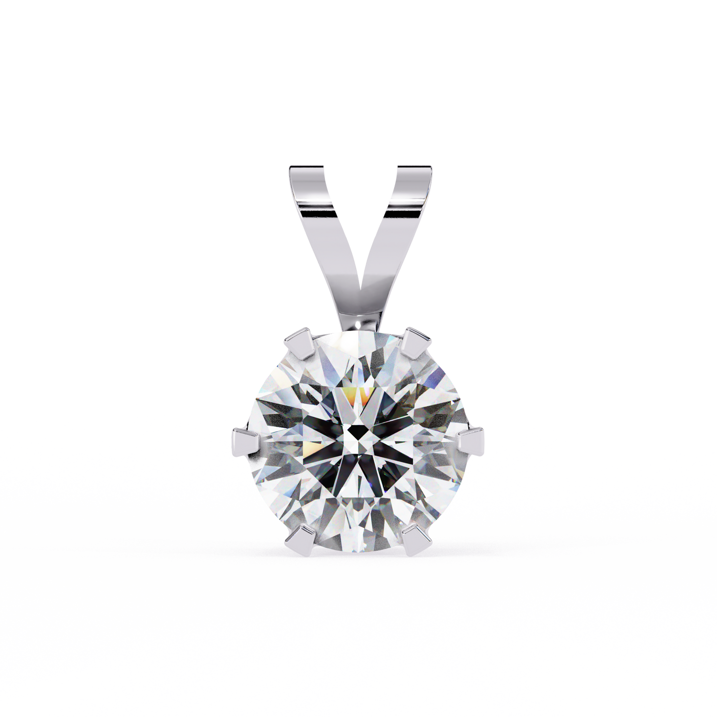 2.00 CT  Round Cut Diamond Pendant - Ulight Jewels