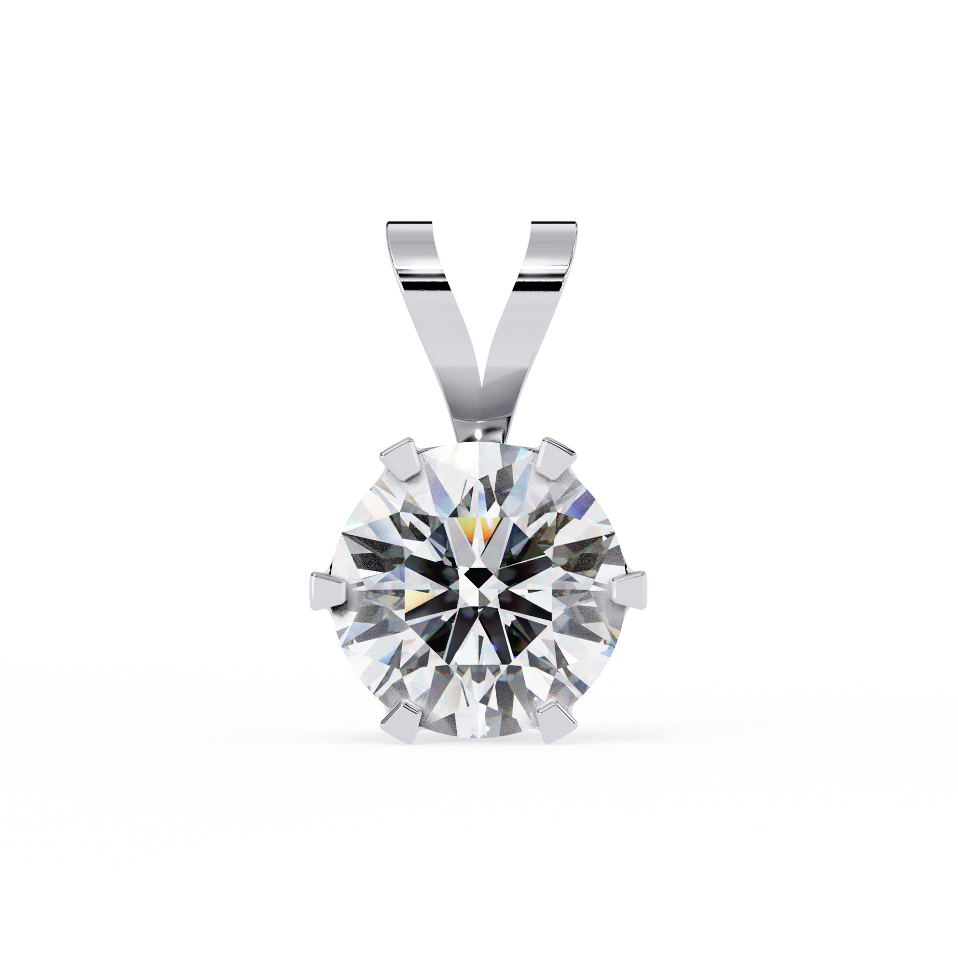 2.00 CT  Round Cut Diamond Pendant - Ulight Jewels