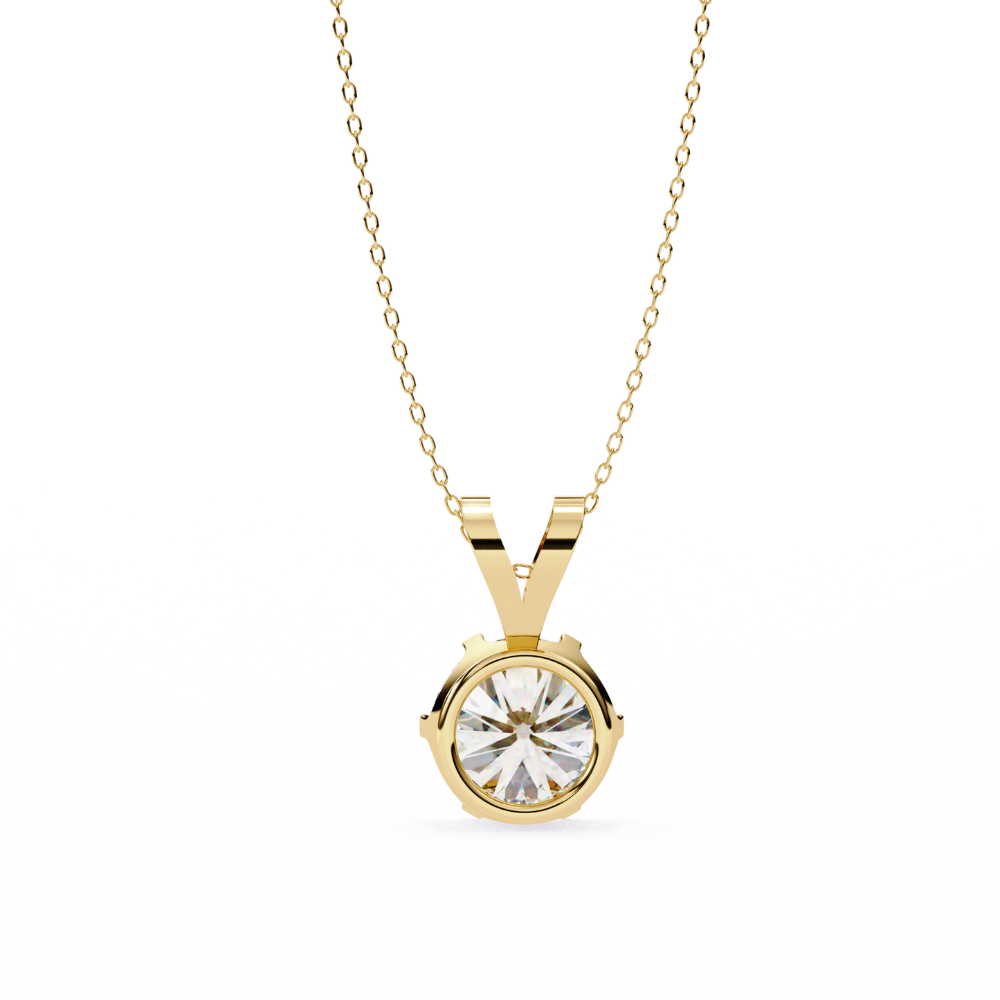 2.00 CT  Round Cut Diamond Pendant