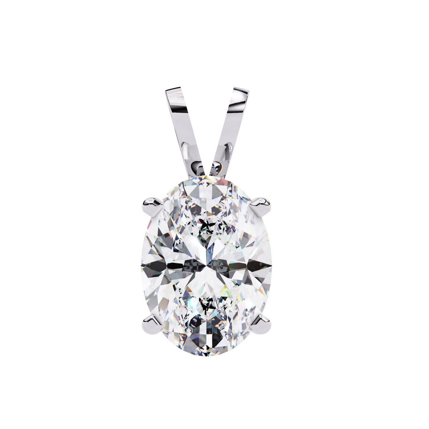 2.50 CT Oval Cut Diamond Pendant - Ulight Jewels