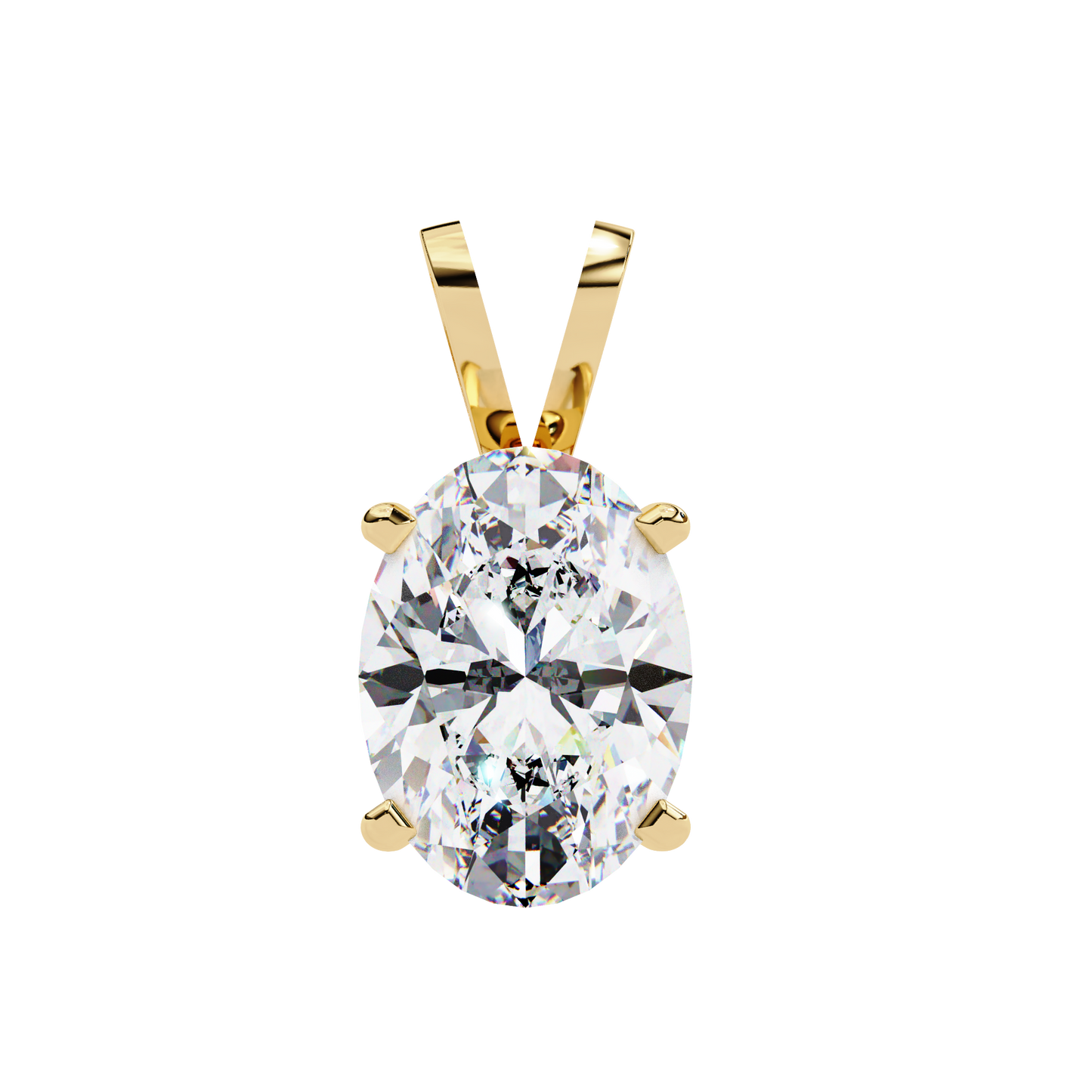 2.50 CT Oval Cut Diamond Pendant