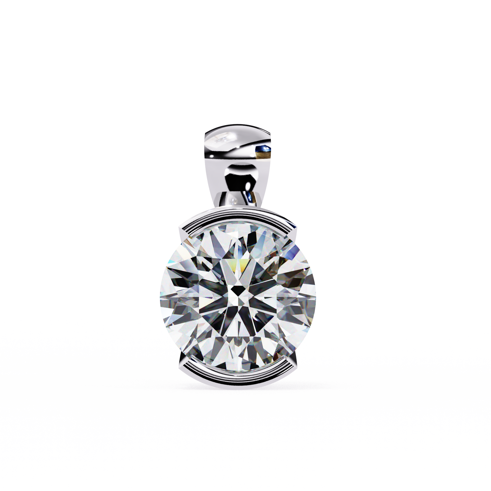 2.00 CT Round  Cut Diamond Pendant - Ulight Jewels