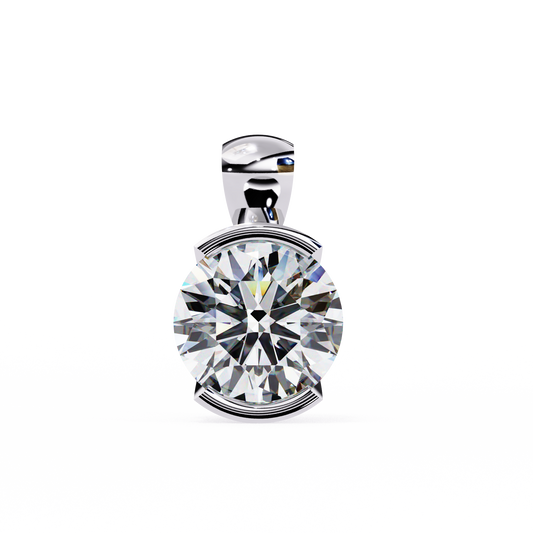 2.00 CT Round  Cut Diamond Pendant - Ulight Jewels