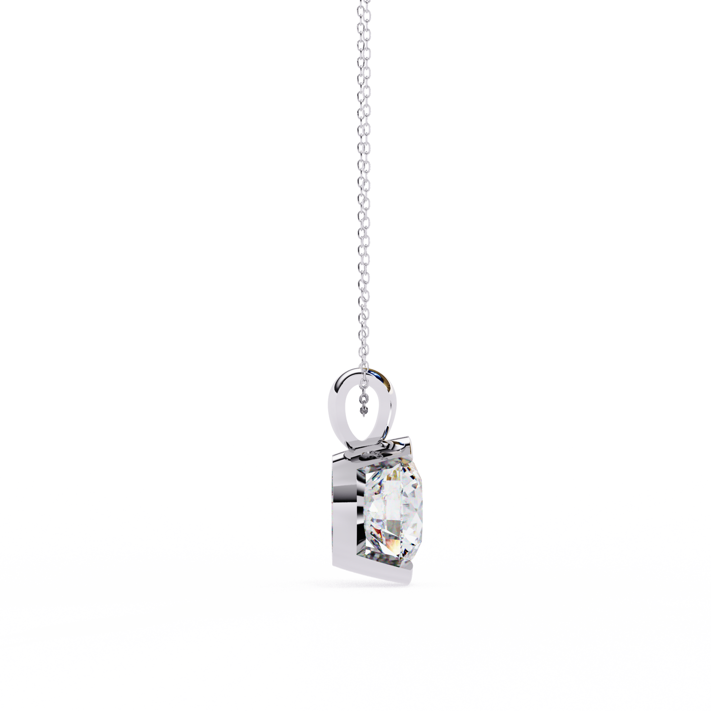 2.00 CT Round  Cut Diamond Pendant