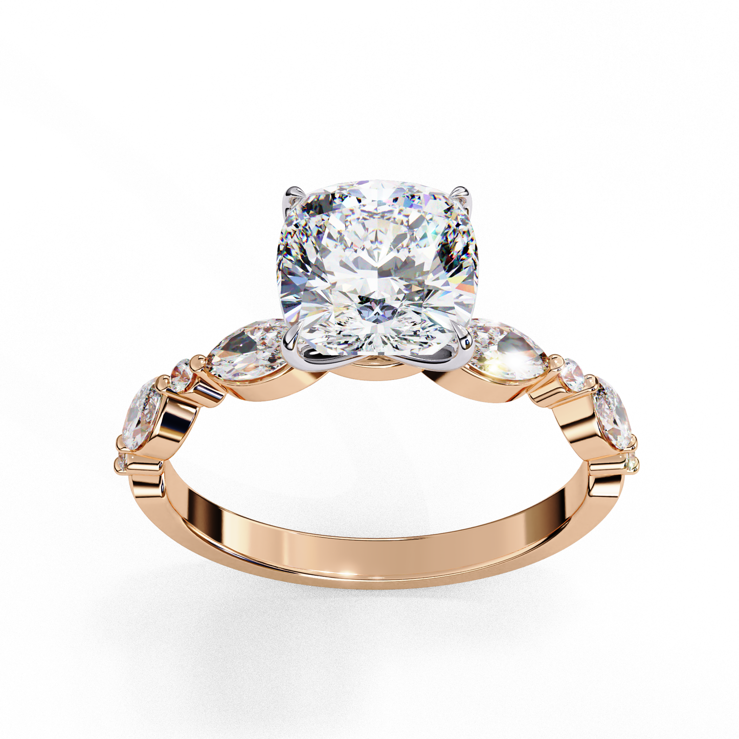 3.00 CT Cushion Cut Diamond Engagement Ring