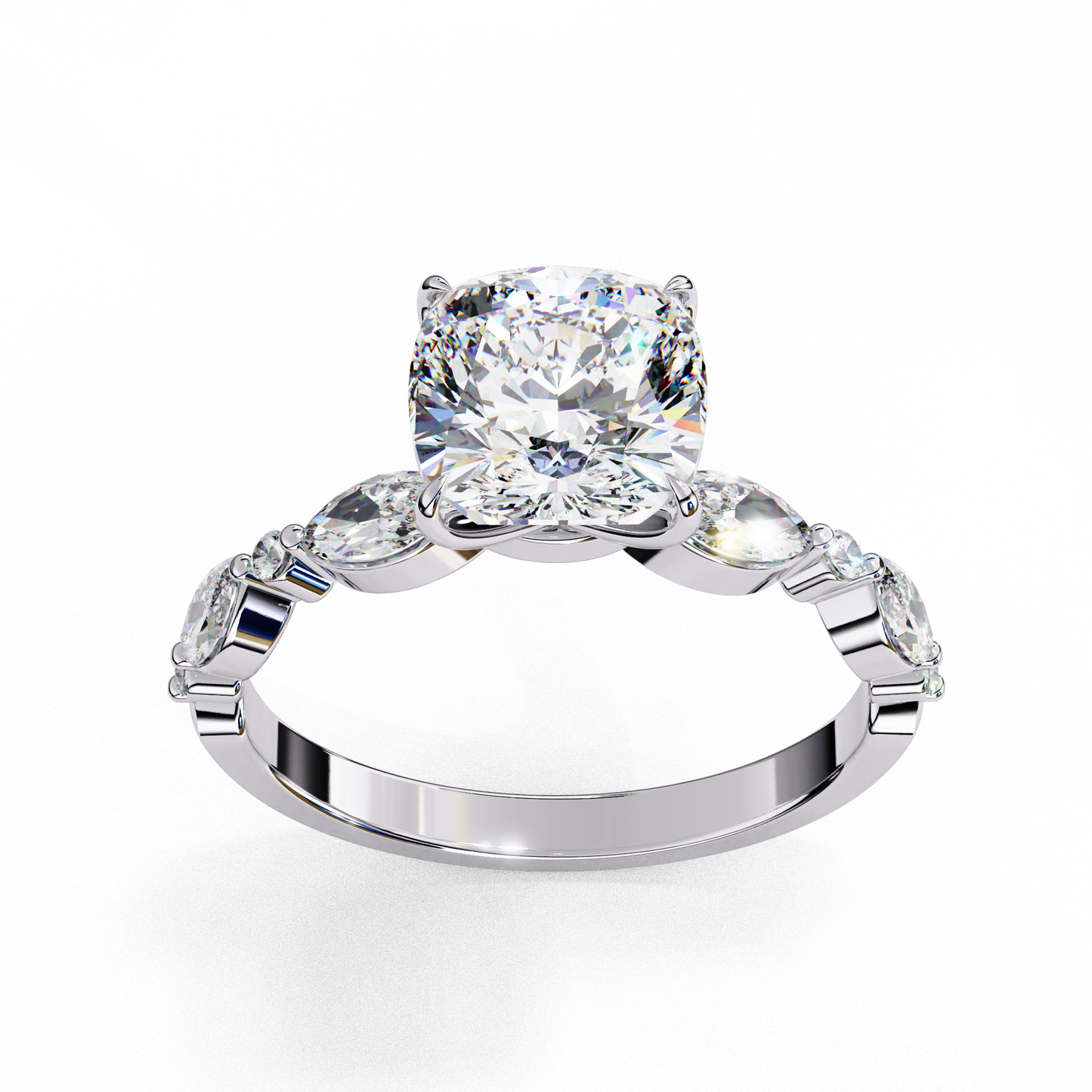 3.00 CT Cushion Cut Diamond Engagement Ring