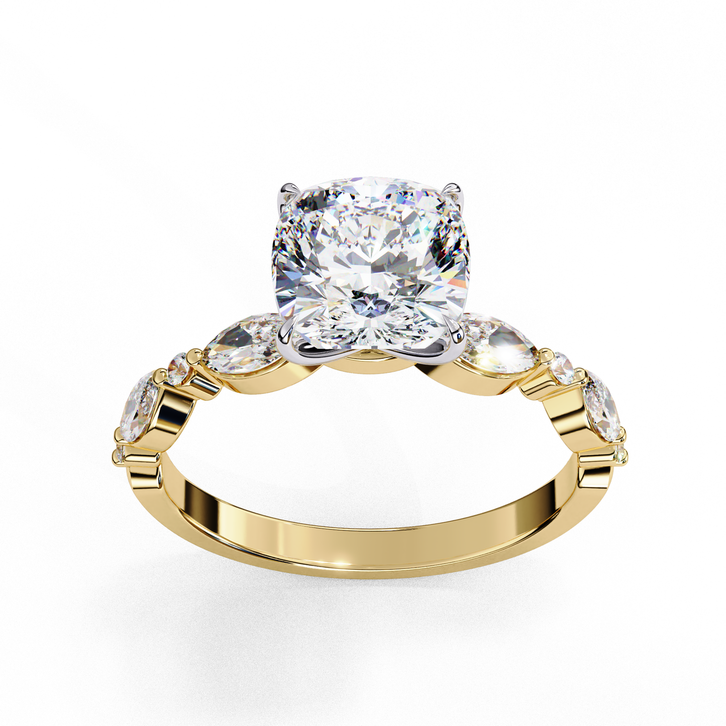 3.00 CT Cushion Cut Diamond Engagement Ring