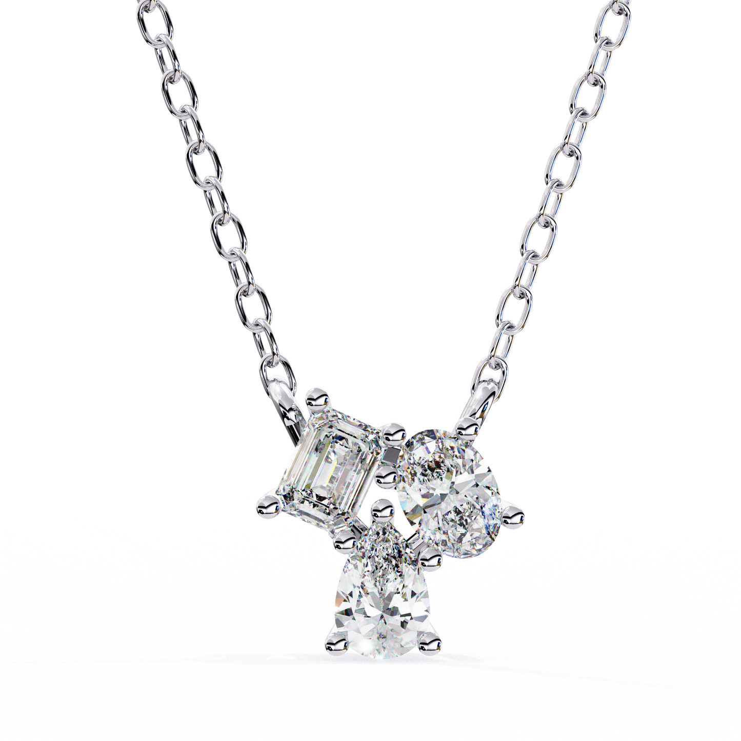 1.30 CT 3 Stone Diamond Pendant - Ulight Jewels