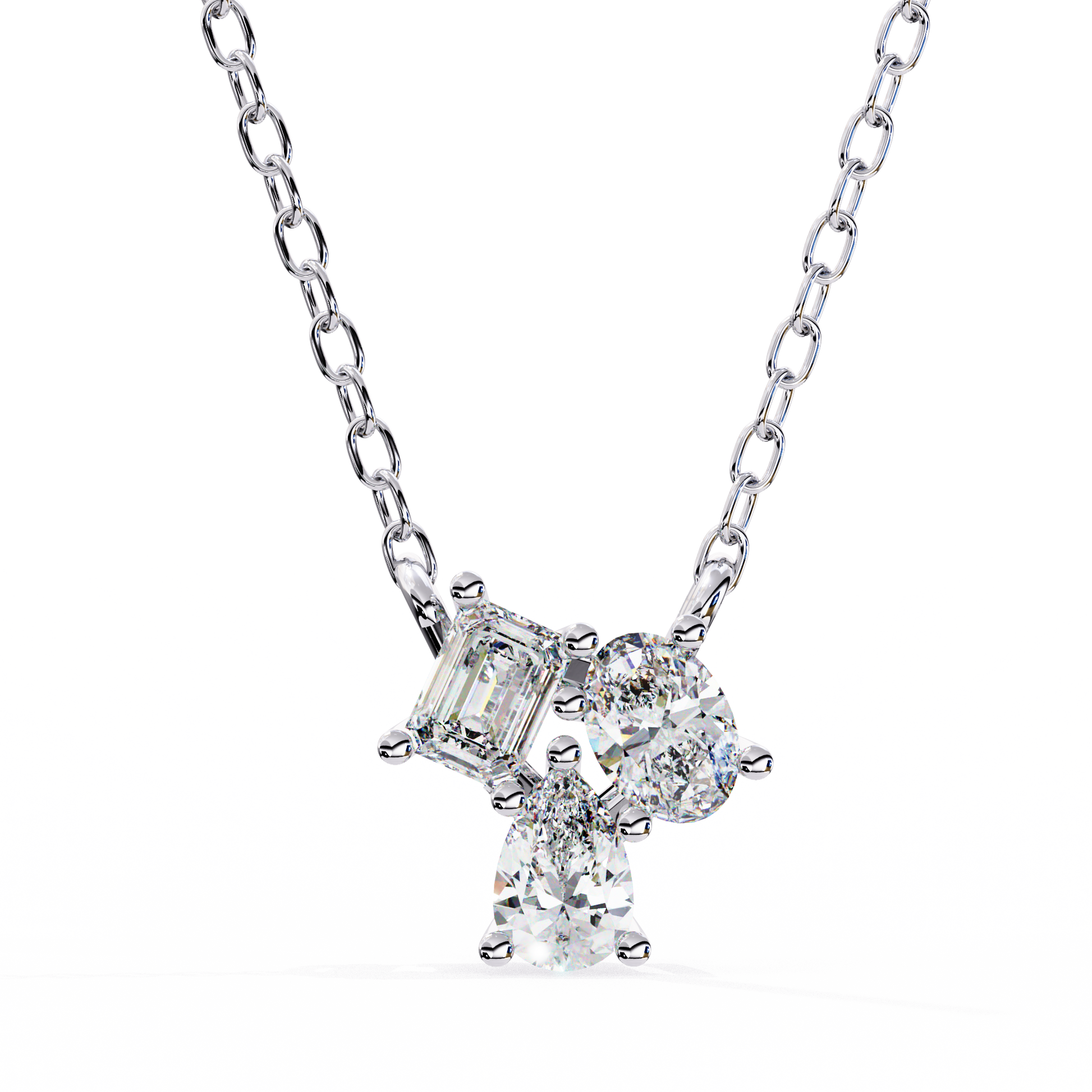 1.30 CT 3 Stone Diamond Pendant - Ulight Jewels