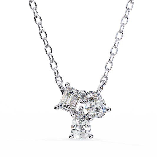 1.30 CT 3 Stone Diamond Pendant - Ulight Jewels