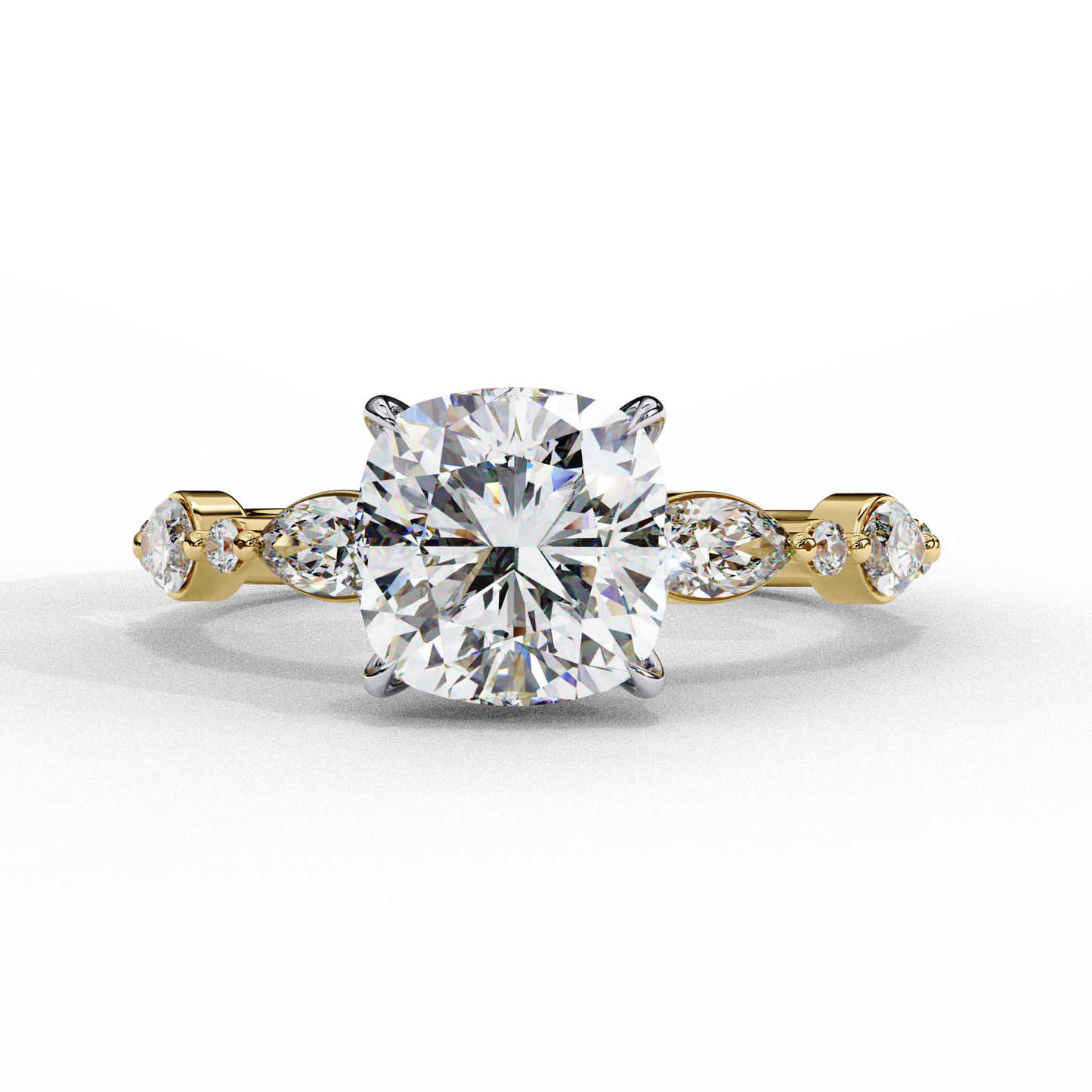 3.00 CT Cushion Cut Diamond Engagement Ring