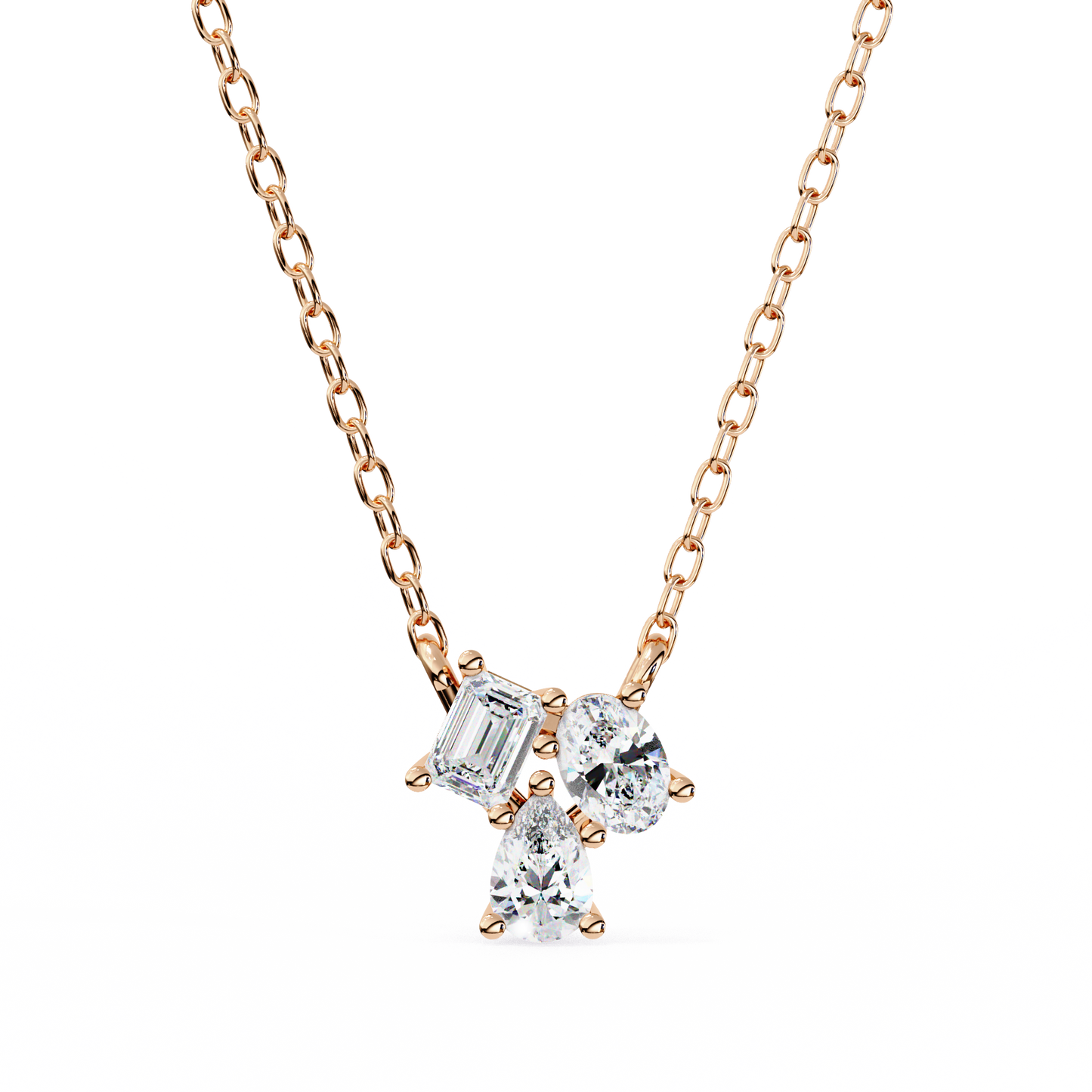 1.30 CT 3 Stone Diamond Pendant