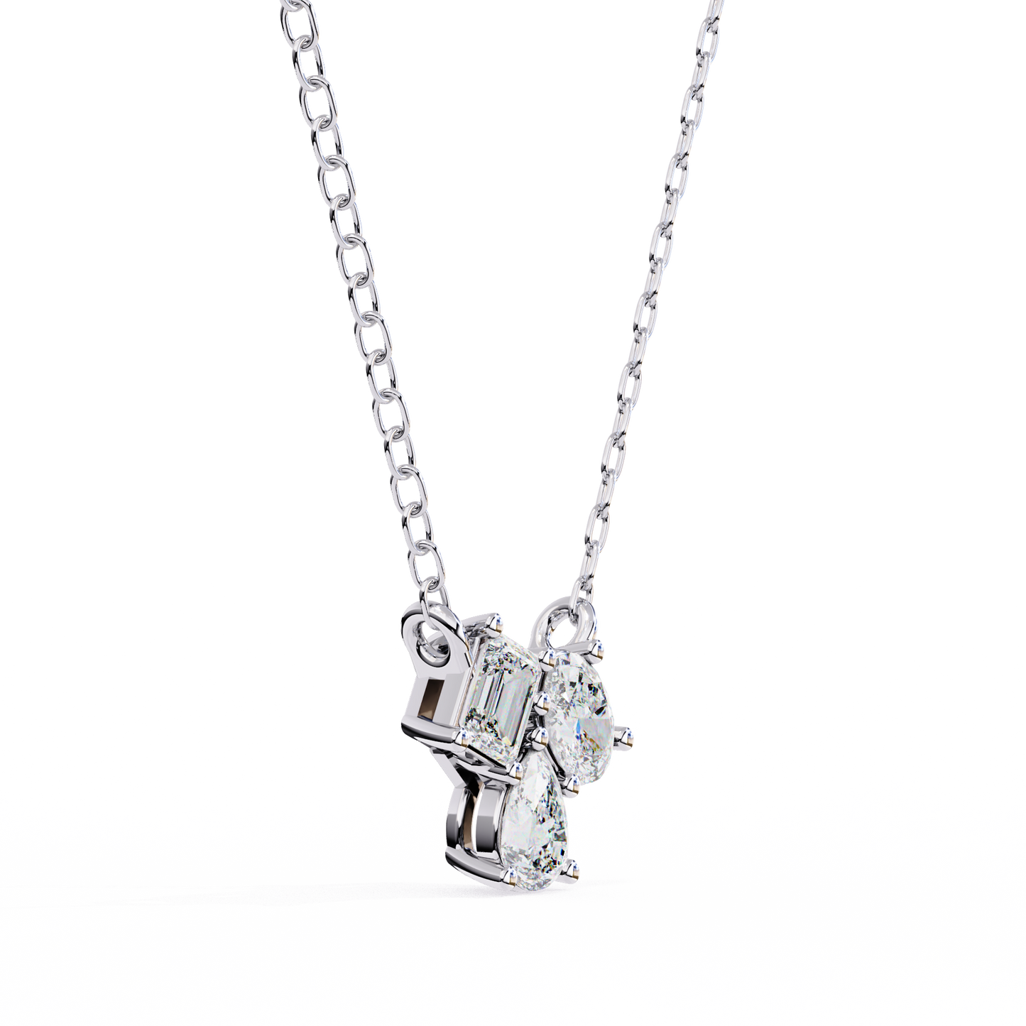 1.30 CT 3 Stone Diamond Pendant