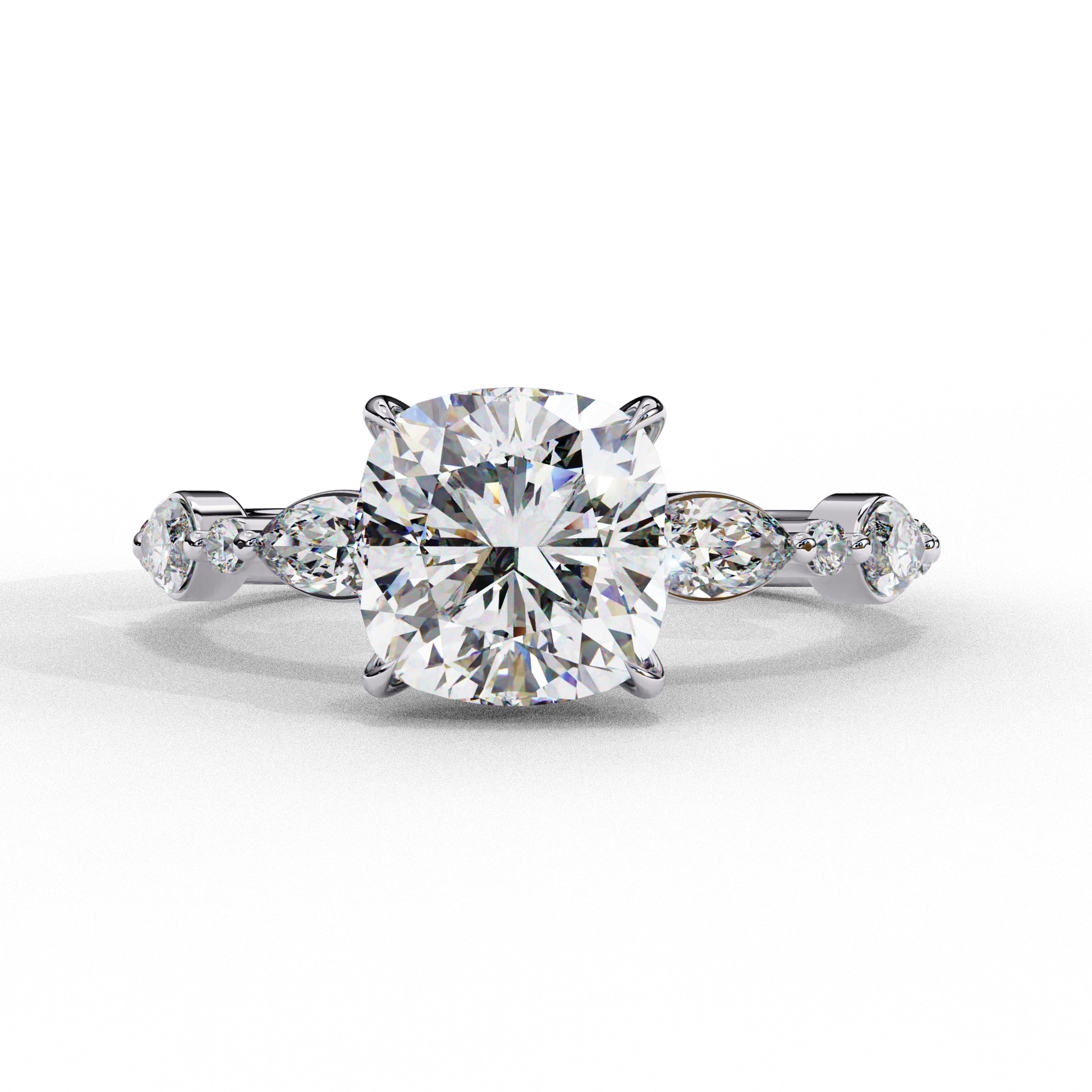 3.00 CT Cushion Cut Diamond Engagement Ring - Ulight Jewels